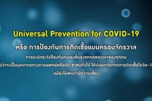 ร้อยเอ็ด...ครอบจักรวาล (Universal Prevention for Covid-19)